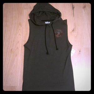 Men's Hooded Sleeveless Gas Monkey Shirt